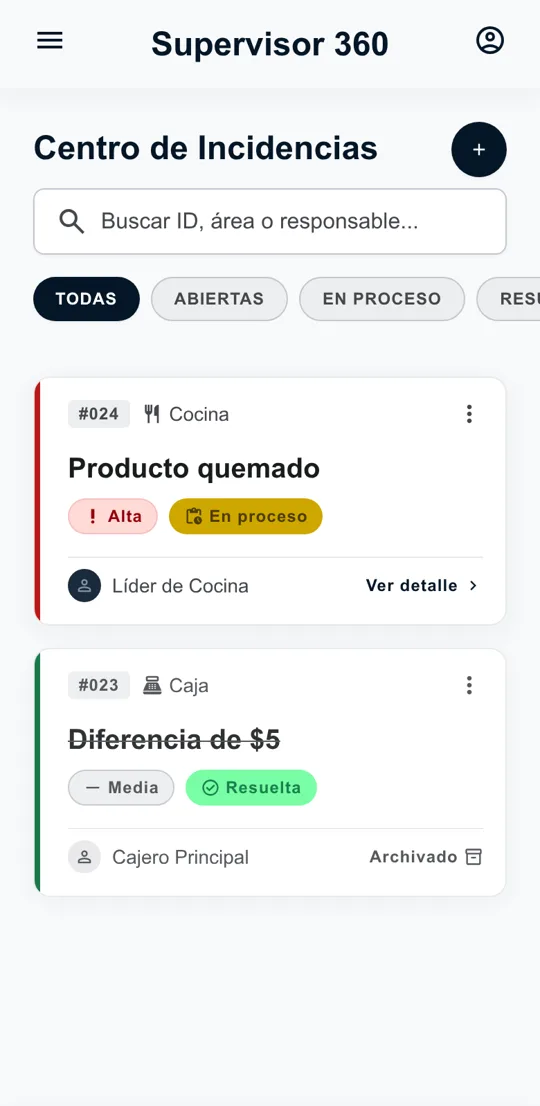 Centro de incidencias
